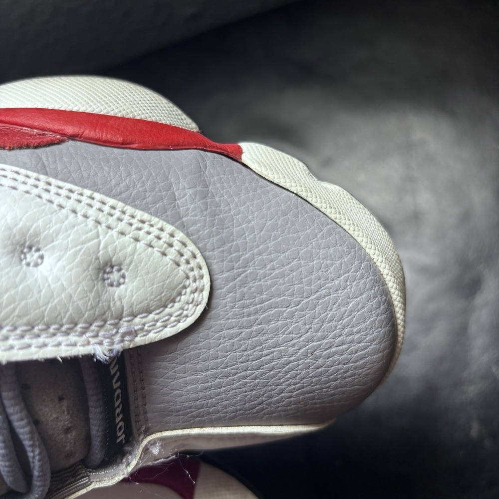 Jordan 13 Retro Atmosphere Grey Red White Youth Sneakers Size 5Y Kids Shoes - Picture 6 of 8